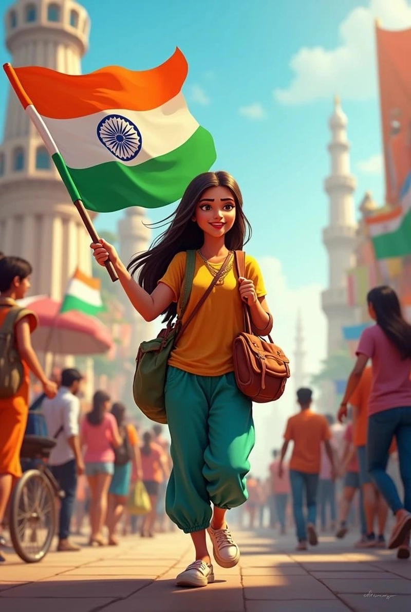 3d indian flag dp for whatsapp