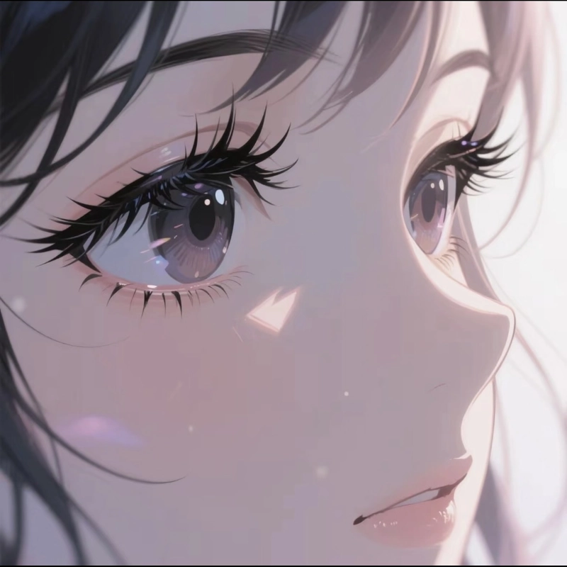 Cute girls eyes DP featuring a gentle sparkling look