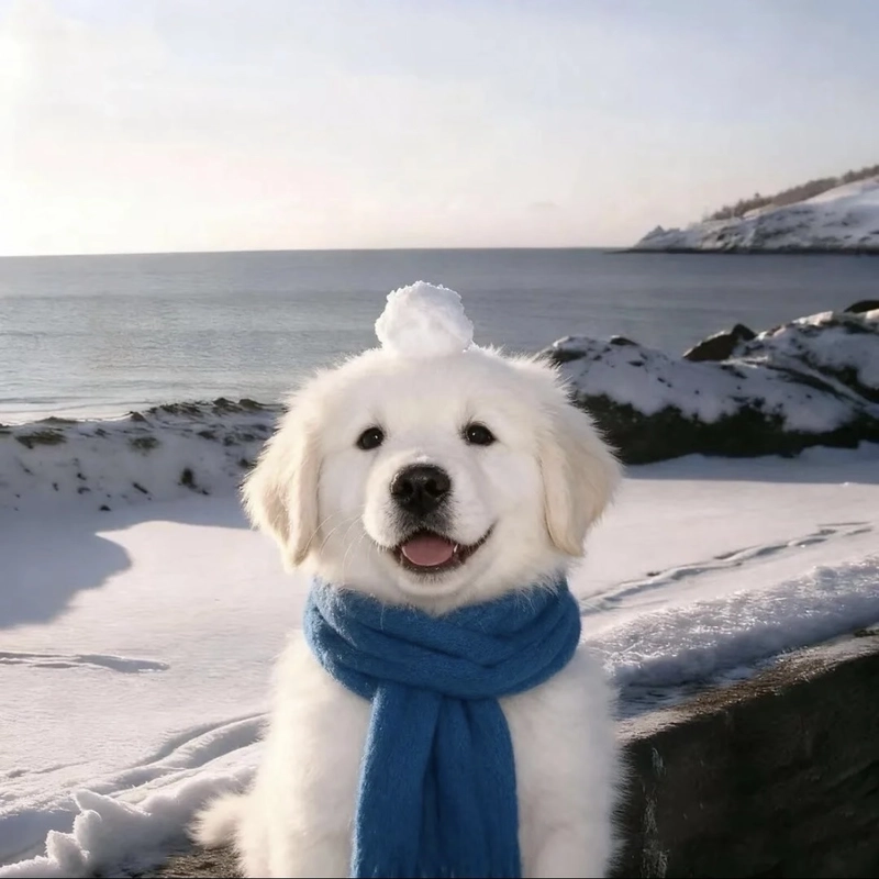 Dreamy cozy vibe inside puppy dp profile picture design