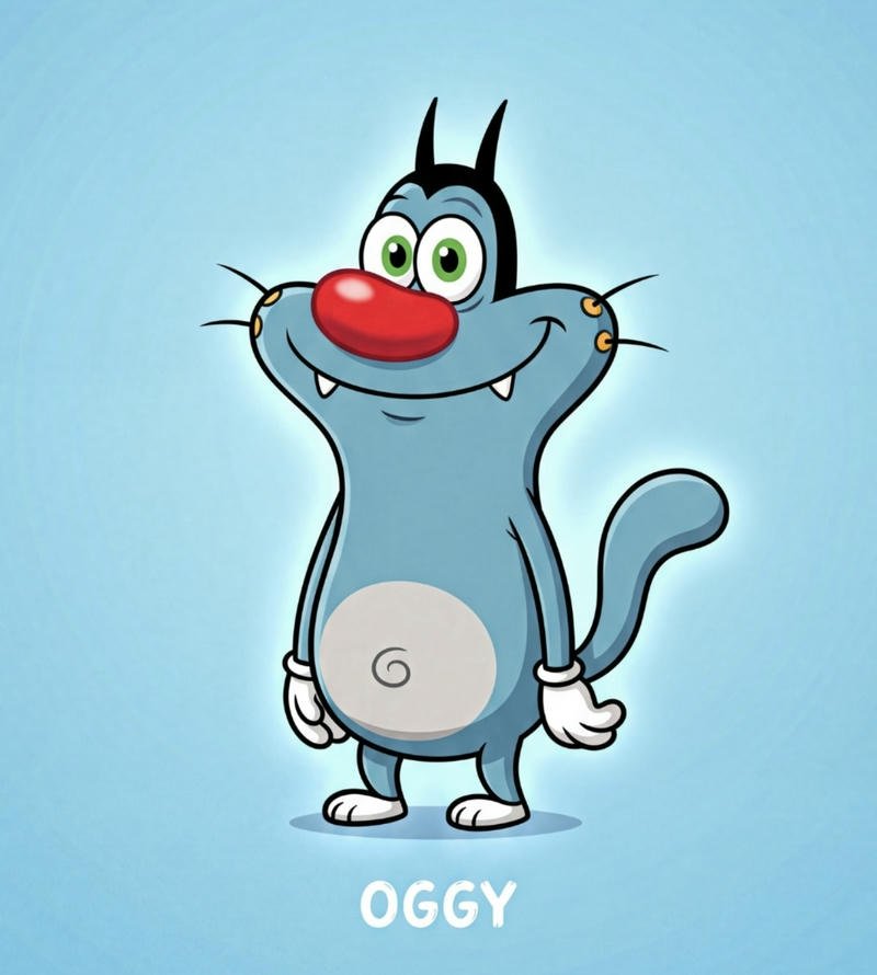 Happy Oggy Cartoon DP Images with Fun Mood