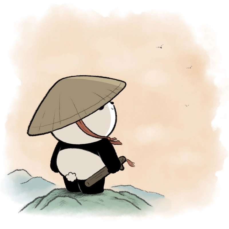 Panda dp featuring an adorable black and white look