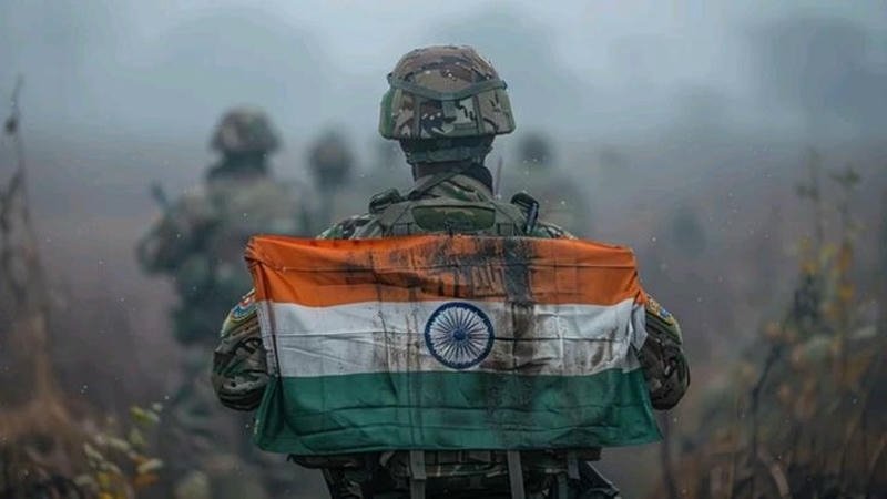 Powerful Indian Army soldier standing strong pride and bravery DP images