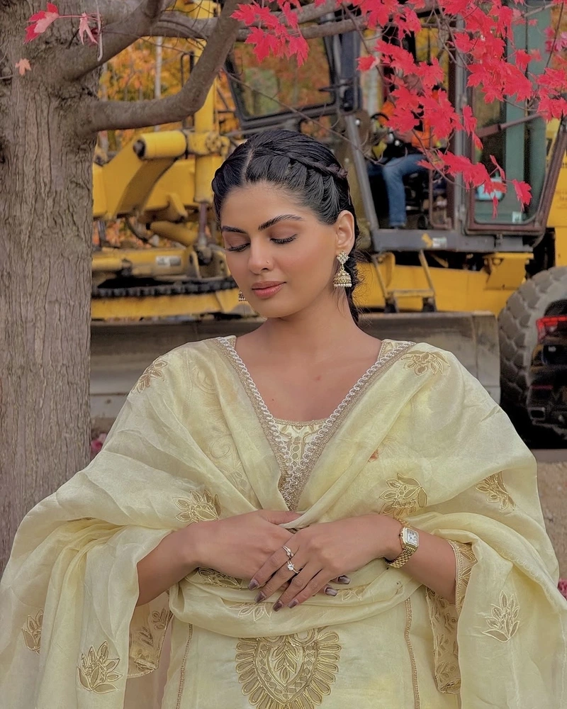 Punjabi girls dp with soft lighting festive atmosphere style
