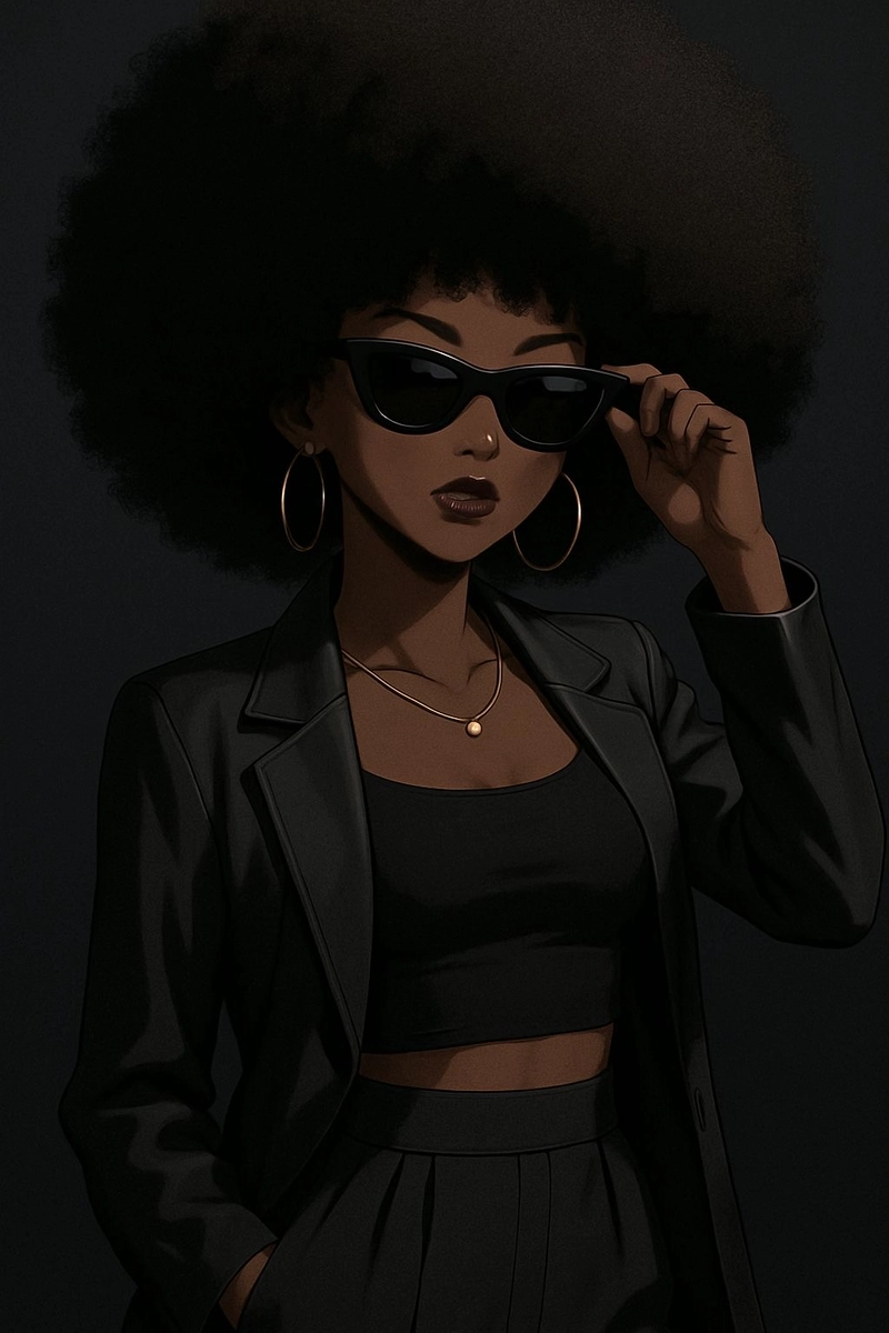 aesthetic cartoon dp for instagram black