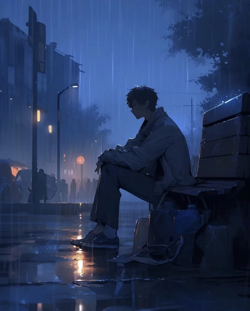 alone sad boy image