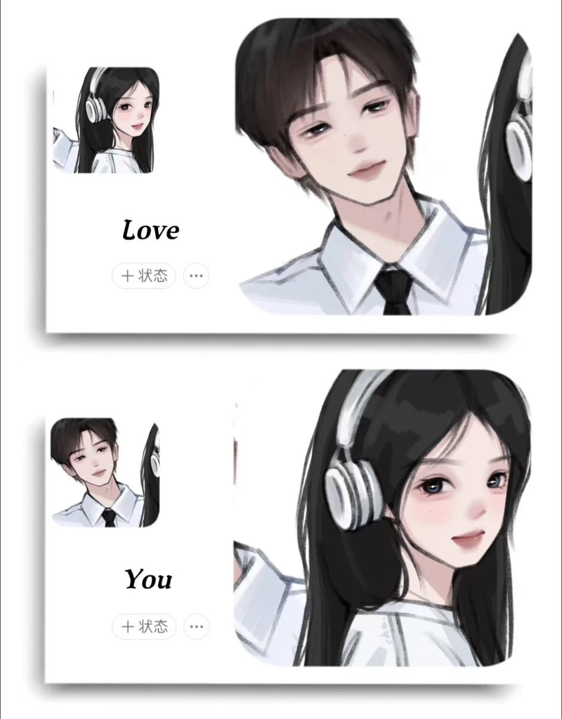 anime couple dp for instagram half half