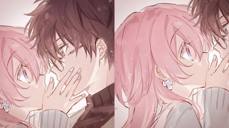 anime couple dp for instagram kiss