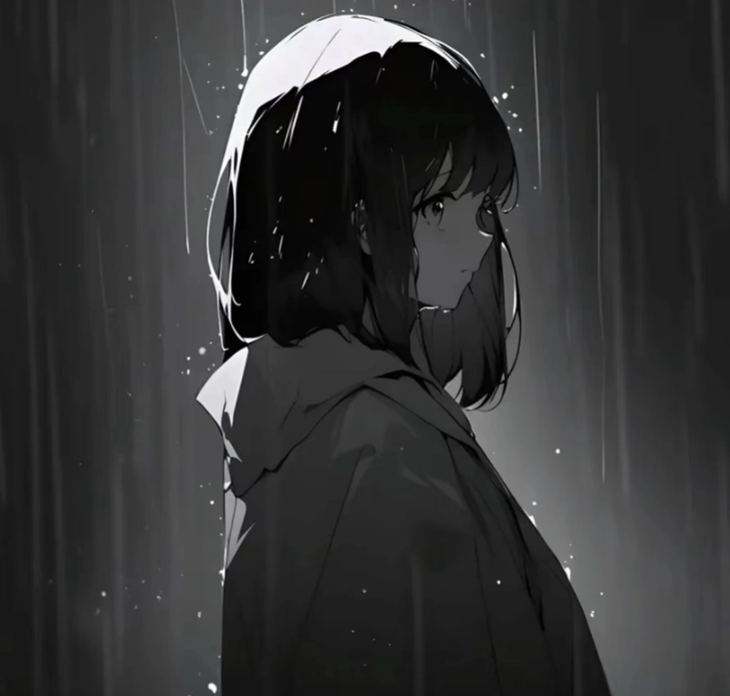 anime girl alone