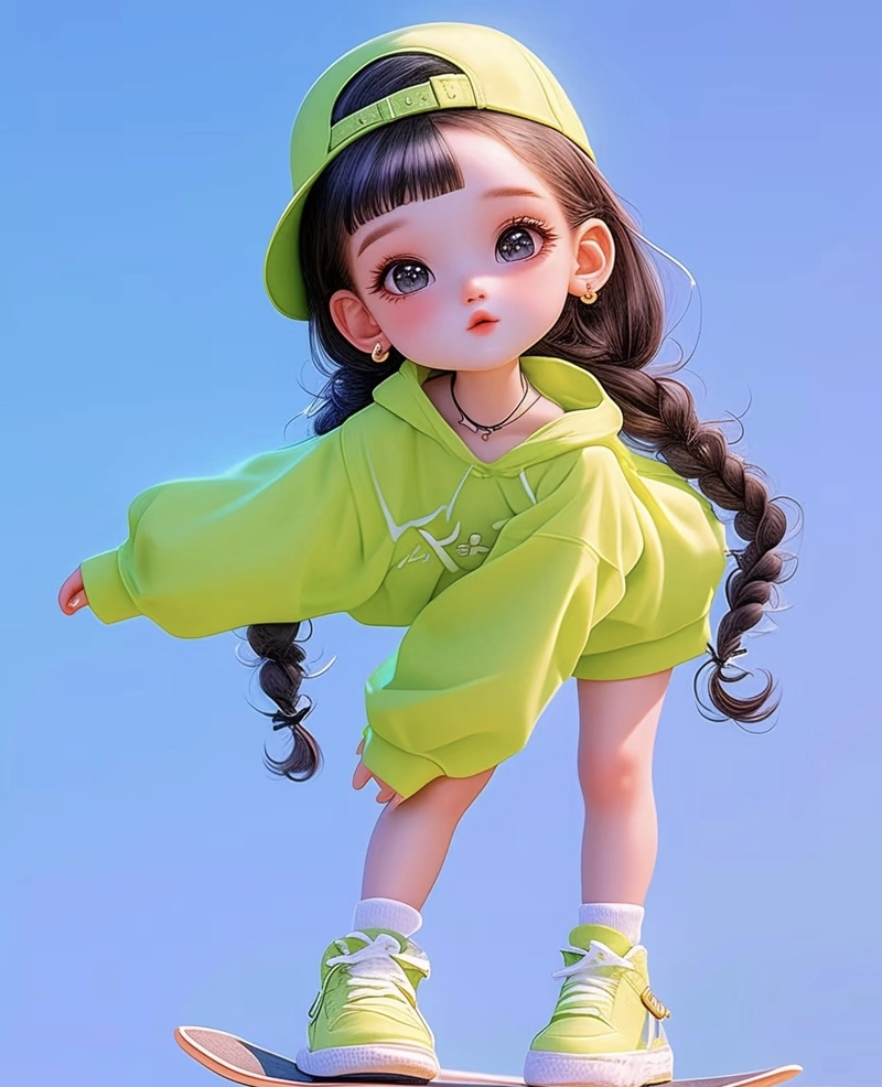 attitude cute whatsapp dp girl cartoon images