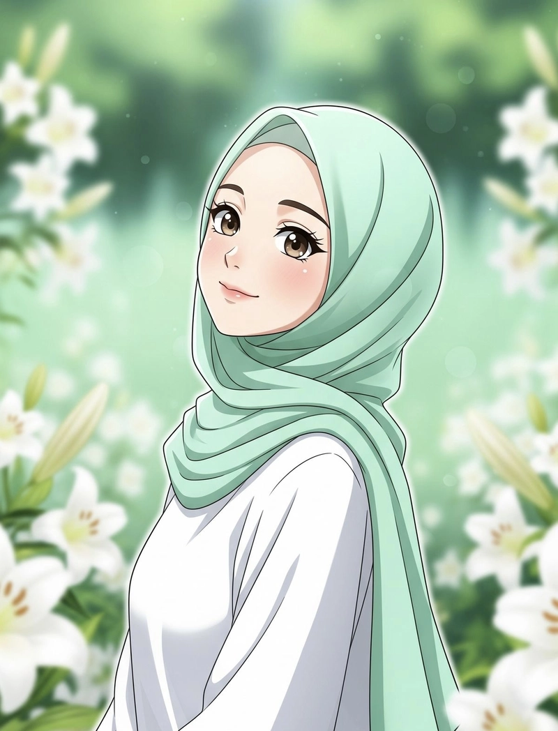 best islamic dp girl hijab cartoon for instagram