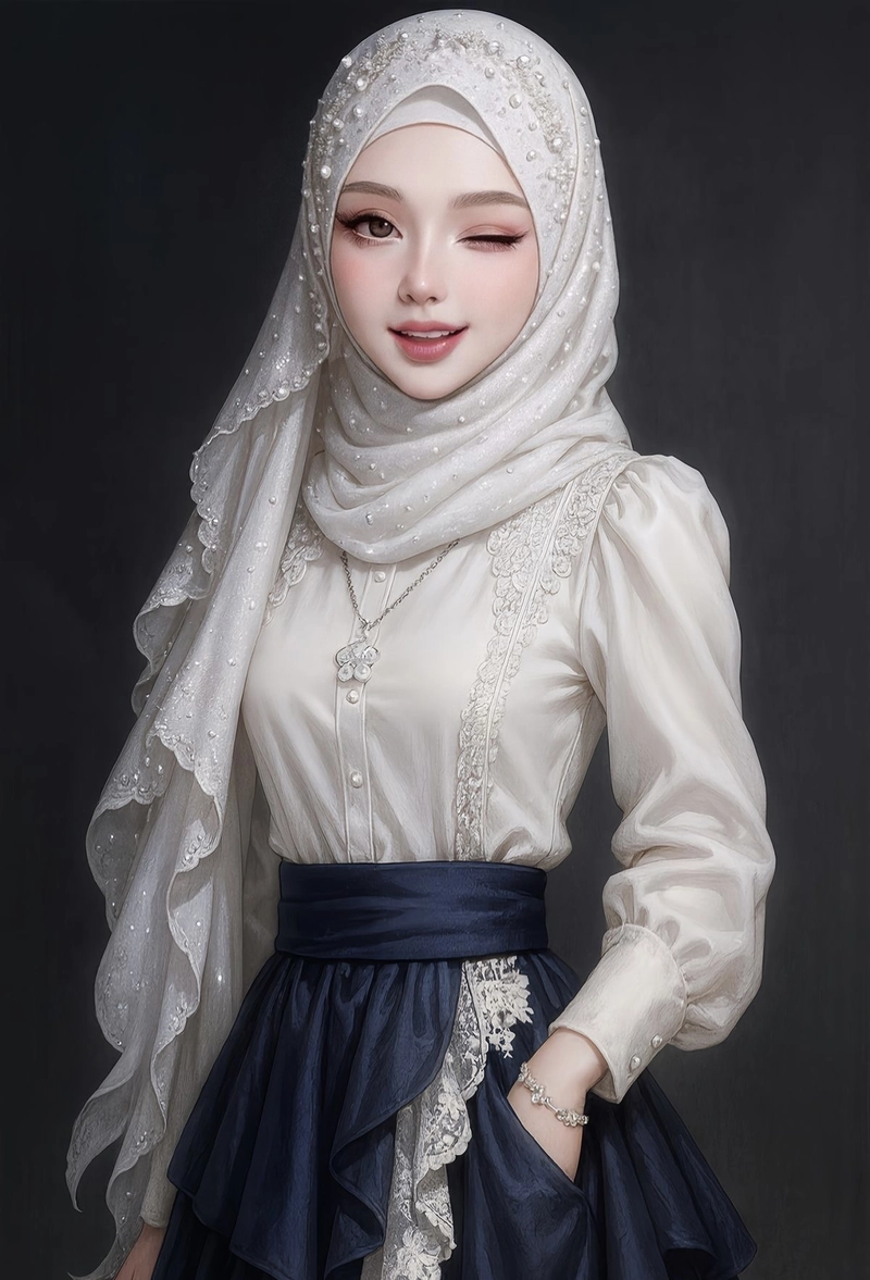 black hijab girl dp cartoon