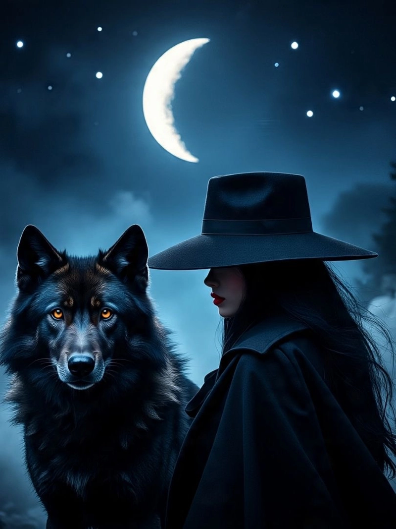 black wolf images