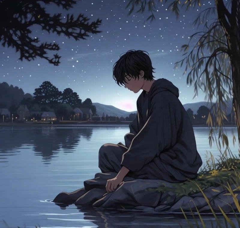 boy sad anime dp