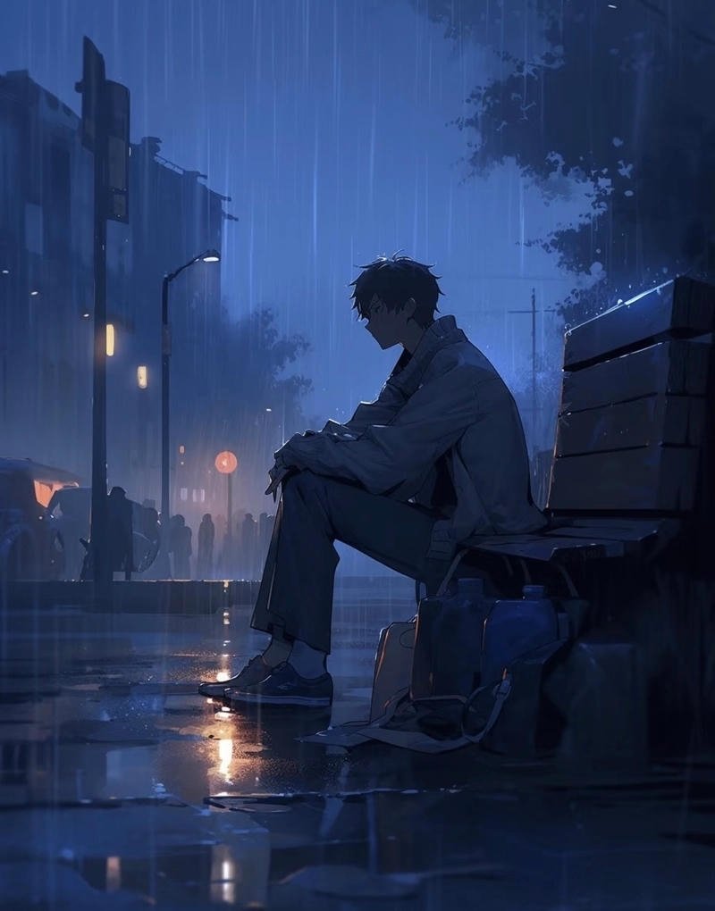 boy sad anime pic