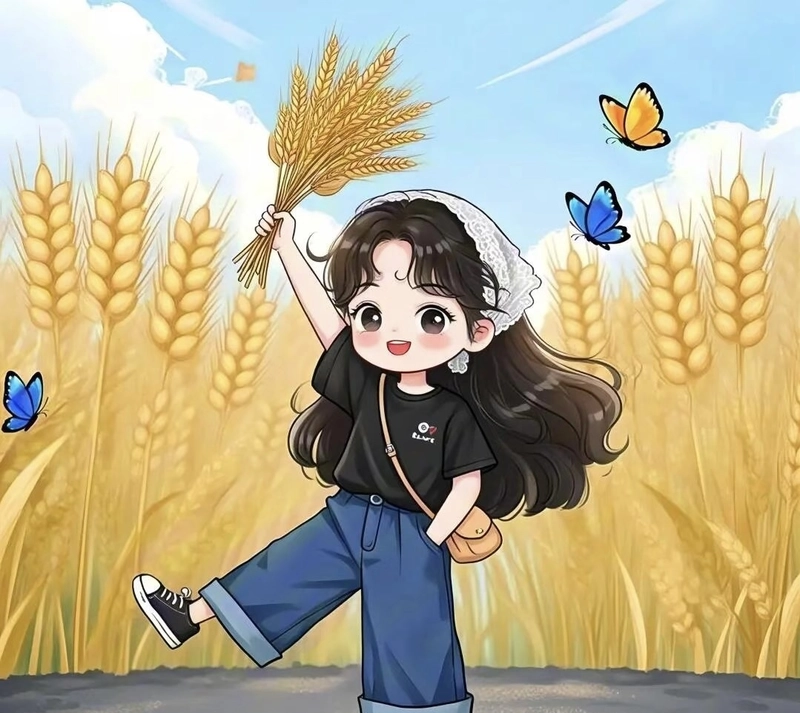 cartoon cute girl dp for instagram