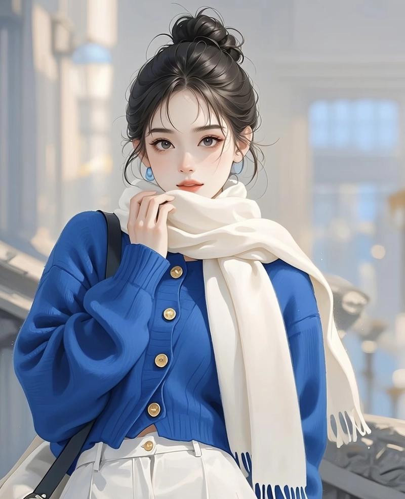 cartoon cute girl dp