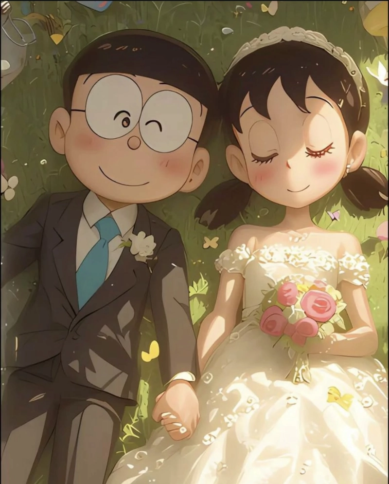 cartoon dp nobita and shizuka