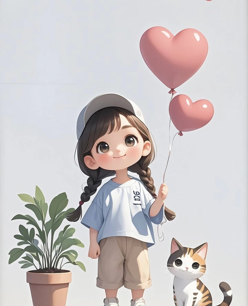 cartoon girl dp for whatsapp