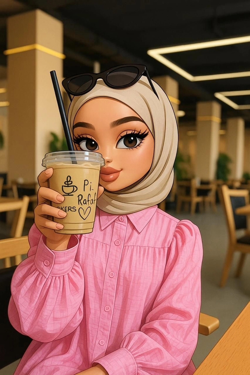 cartoon hijab dp images