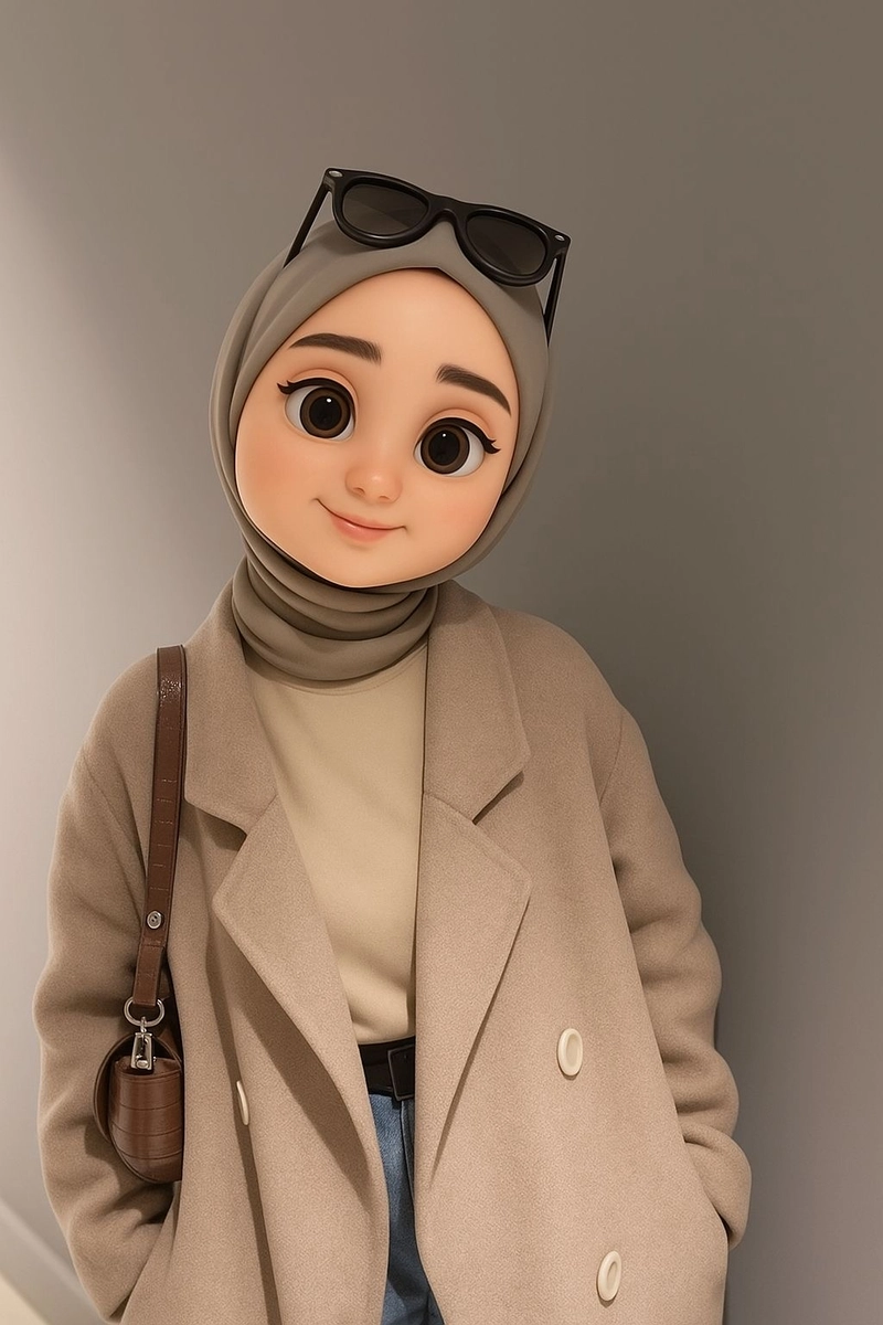 cartoon hijab dp photos
