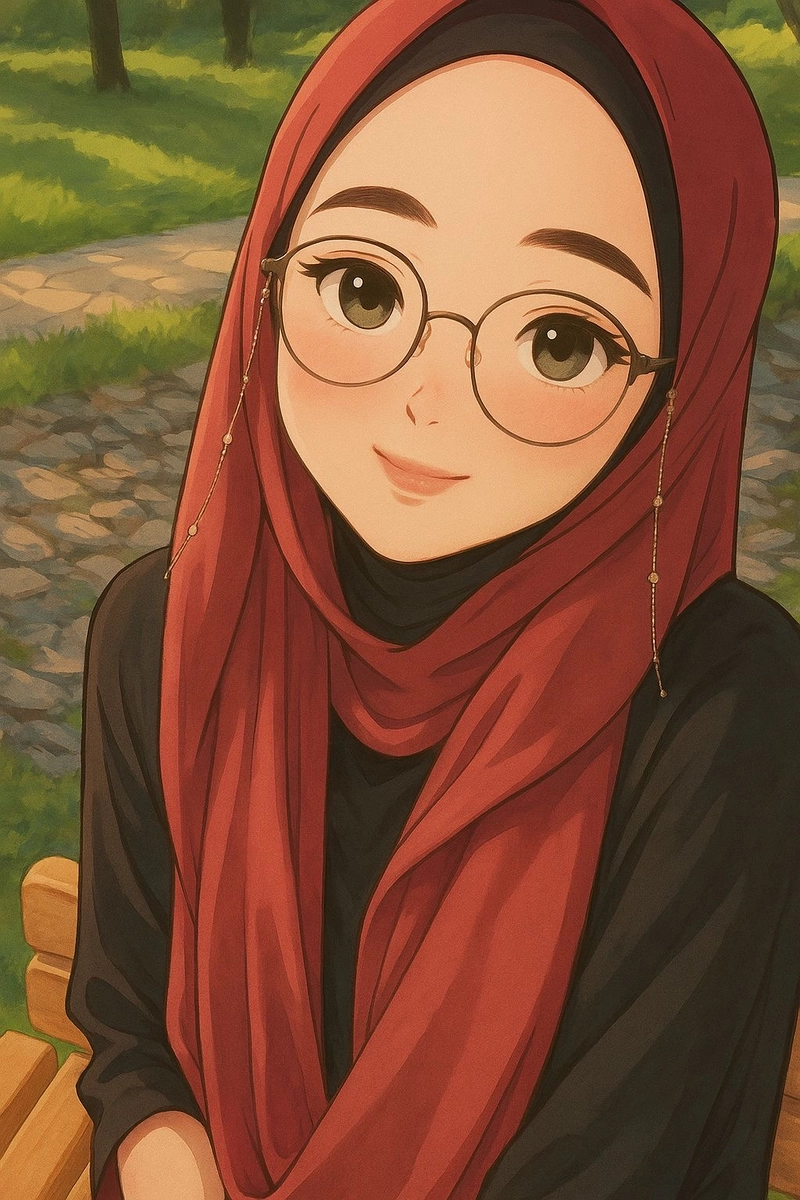 cartoon hijab dp pic