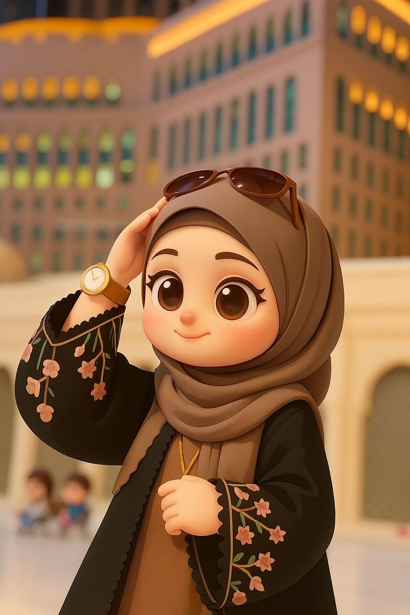 cartoon hijab dpz pic