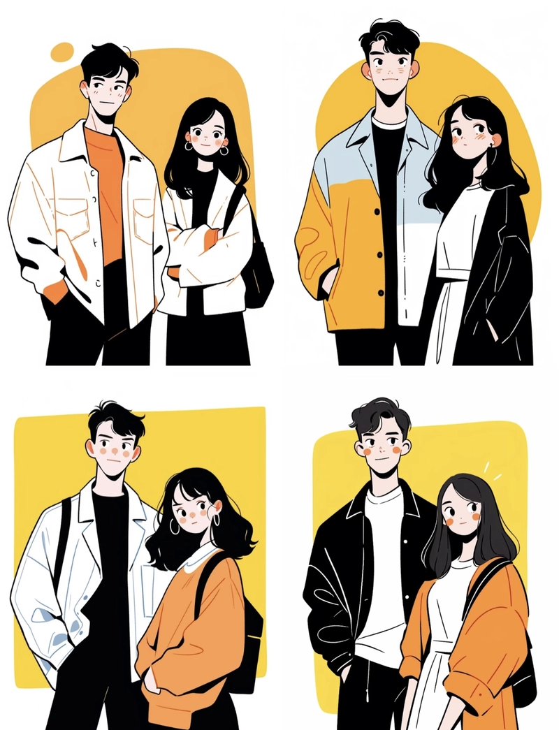couple dp for instagram in cartoon