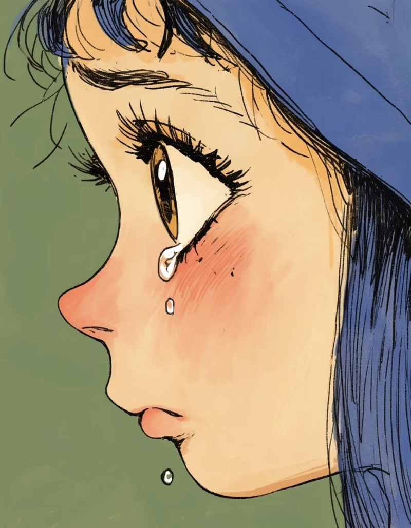 crying eyes cartoon