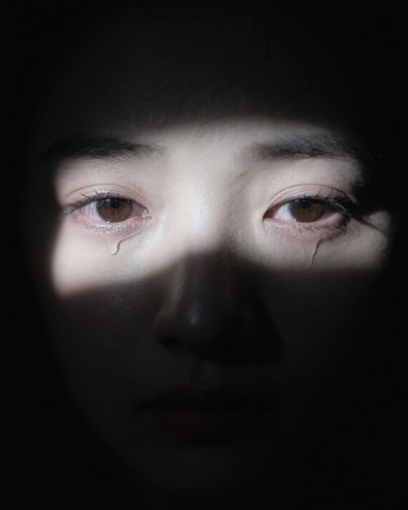 crying girl eyes dp