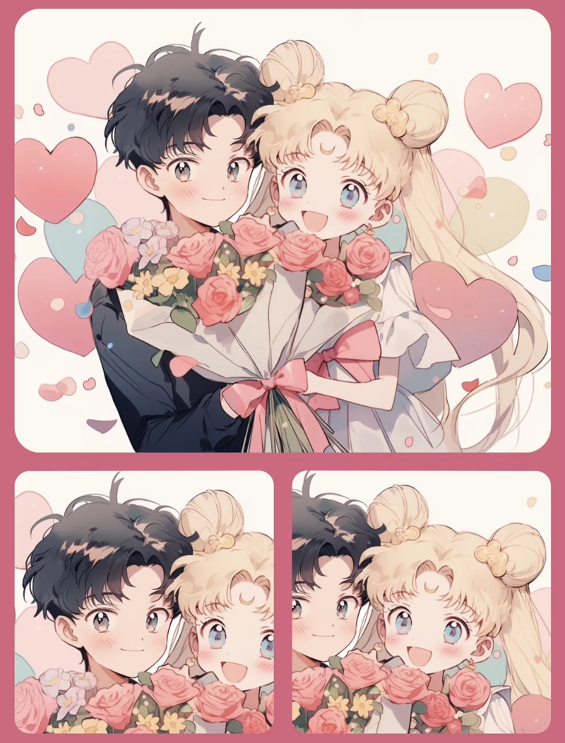 cute anime couple dp for instagram half half