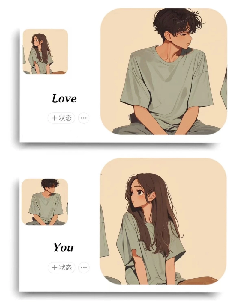 cute anime couple dp for instagram