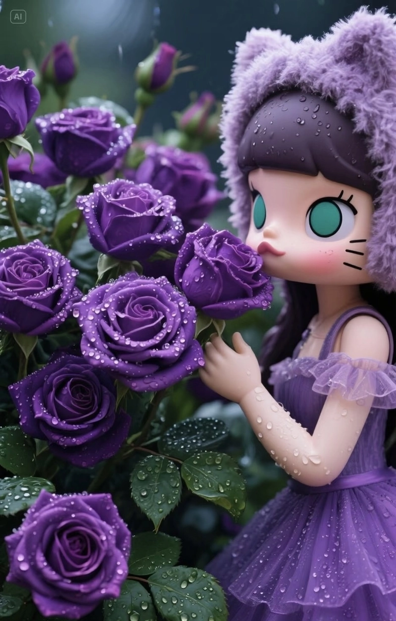 cute dp for girl in purple
