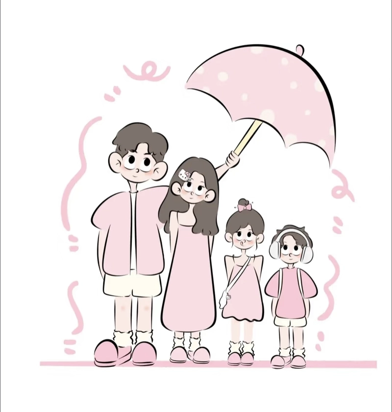 cute family cartoon dp