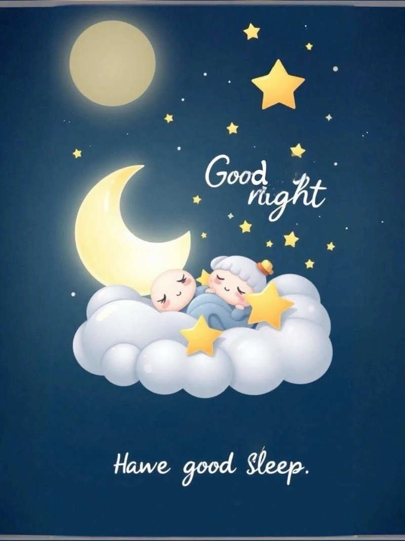 cute good night image