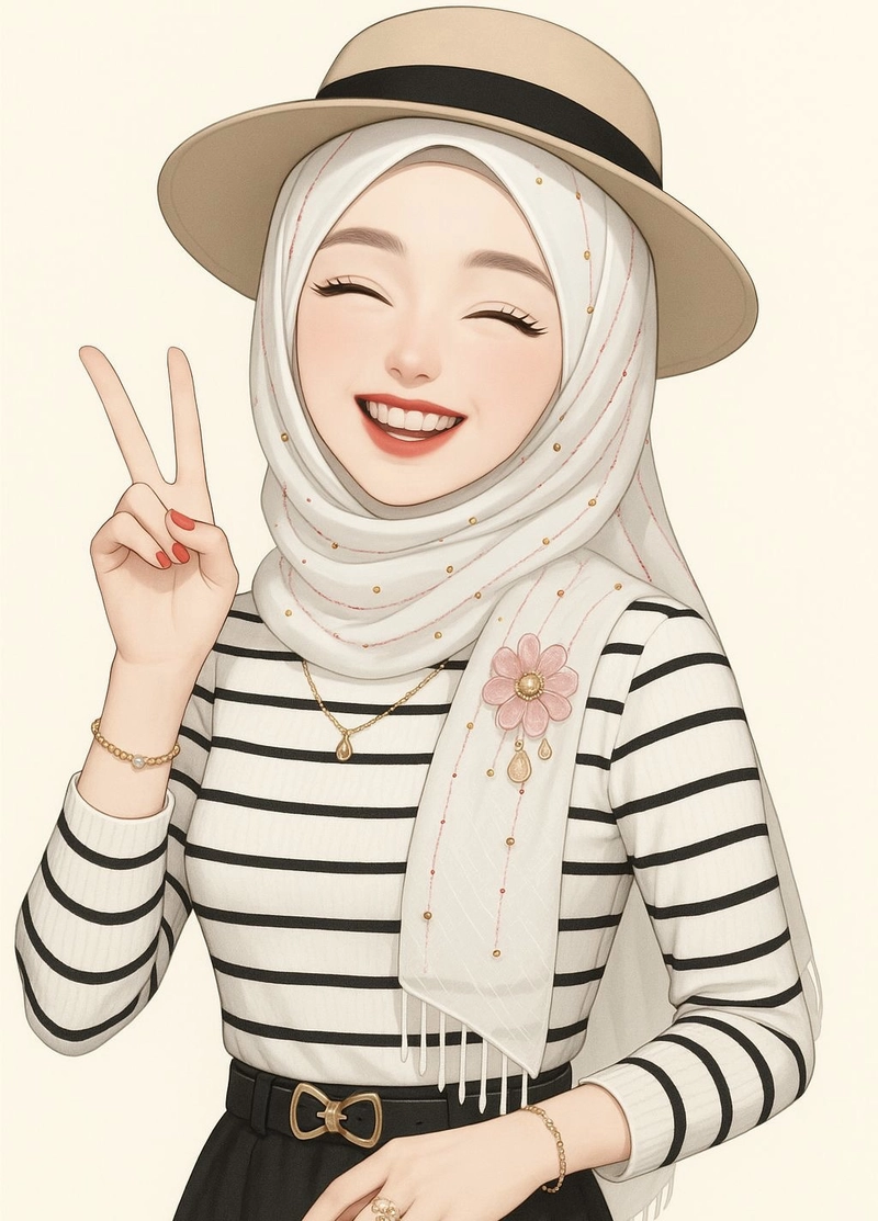 cute hijab girl cartoon pic instagram download