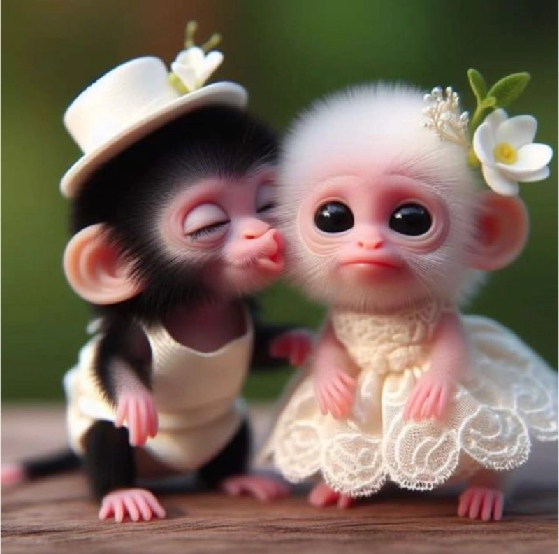 cute monkey couple images for dp