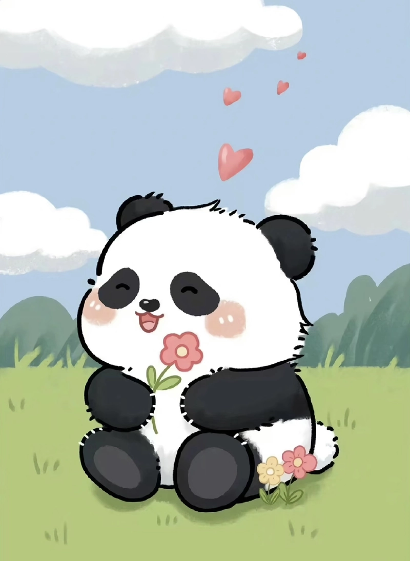cute panda dp image