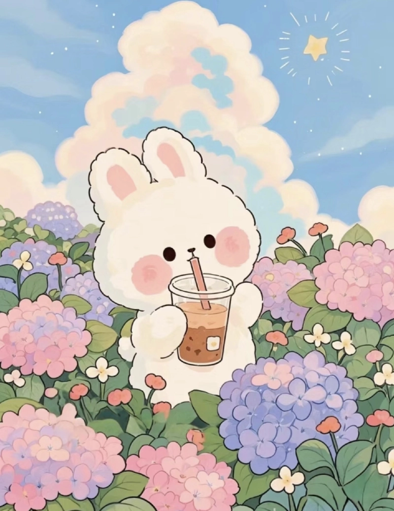 cute rabbit dp cartoon
