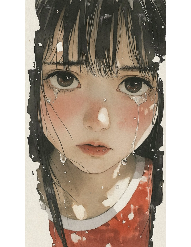 cute sad girl pic