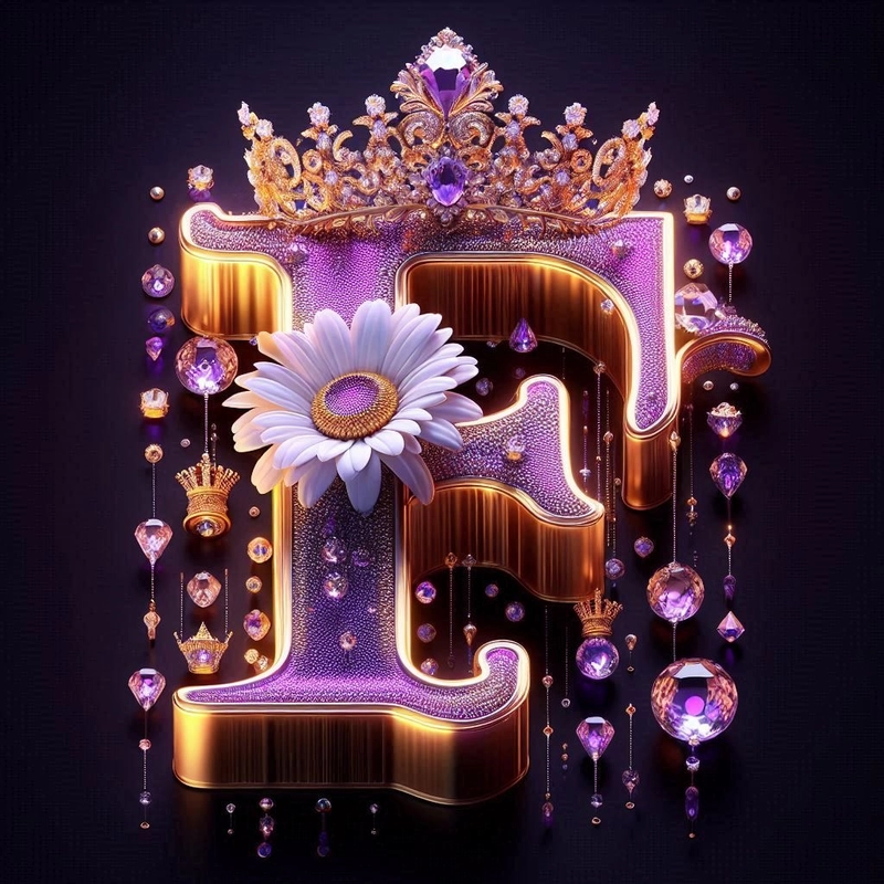 different style beautiful f letter dp