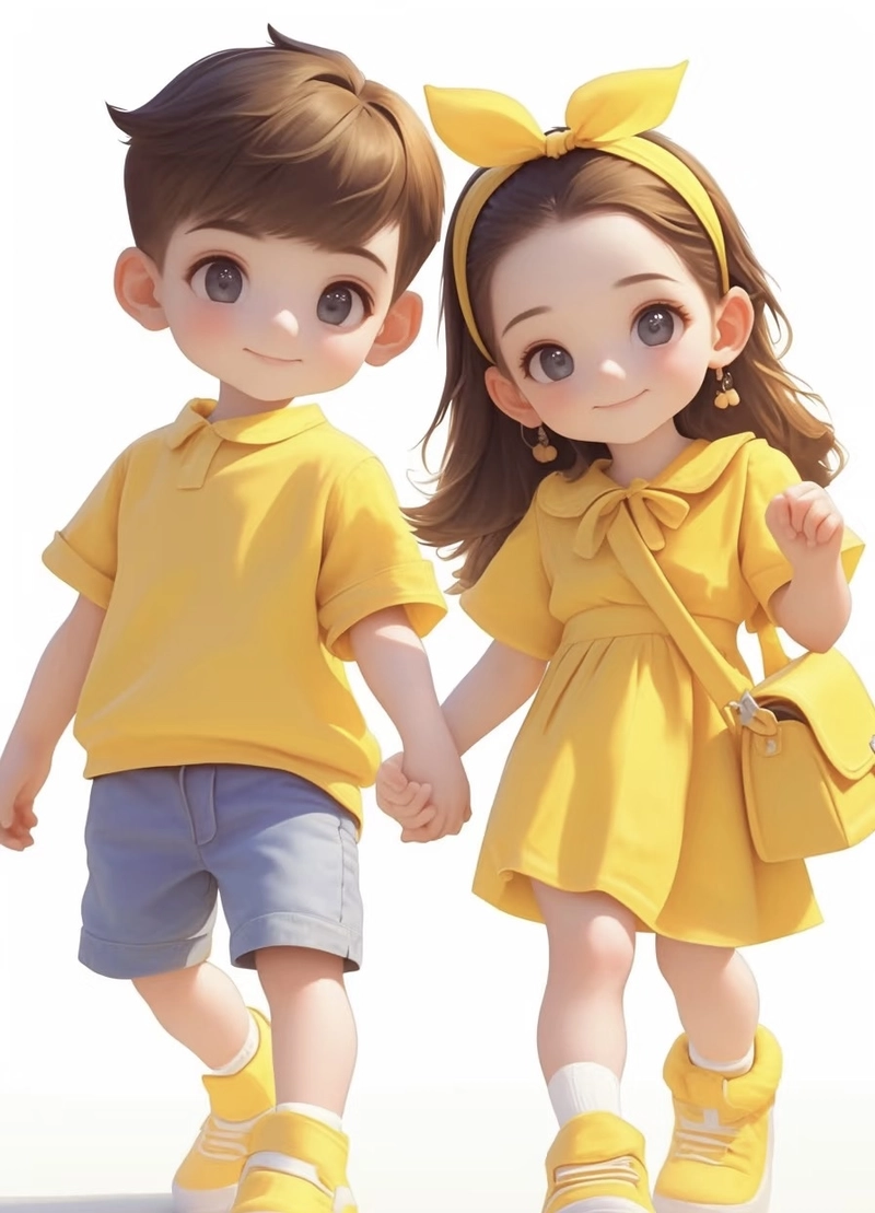 dp couple stylish cute yellow