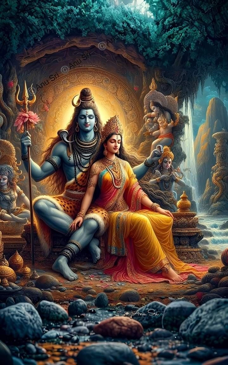 dp whatsapp shiva parvati 3d images