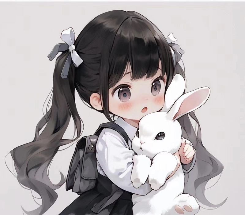 girl with rabbit dp
