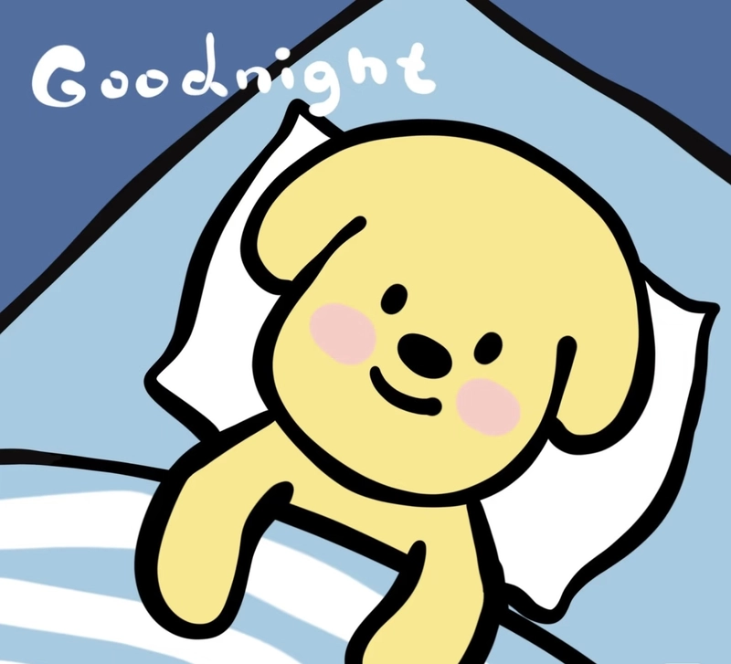 good night cute dog images