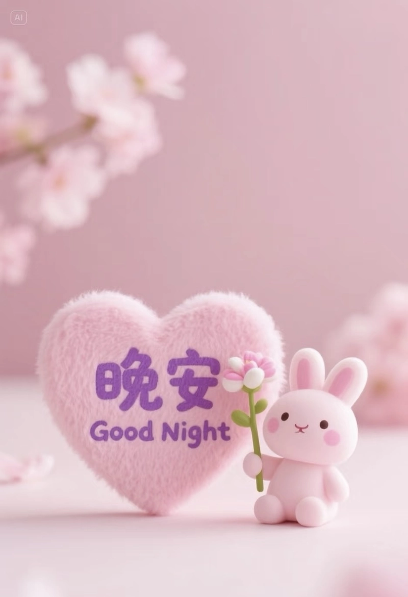 good night cute girl image