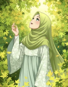 hijab girl dp for instagram simple cartoon
