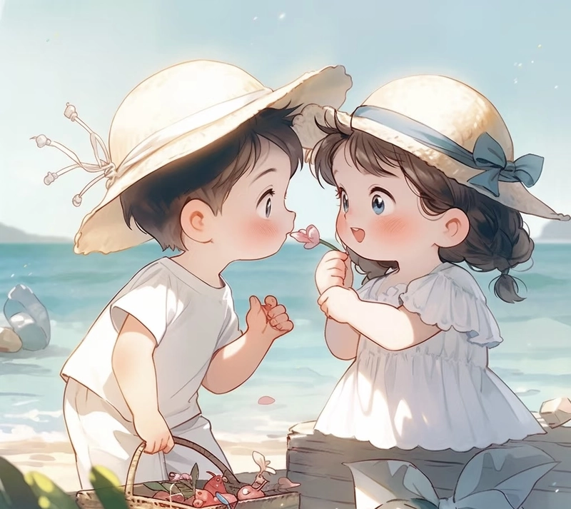 instagram couple dp cartoon love