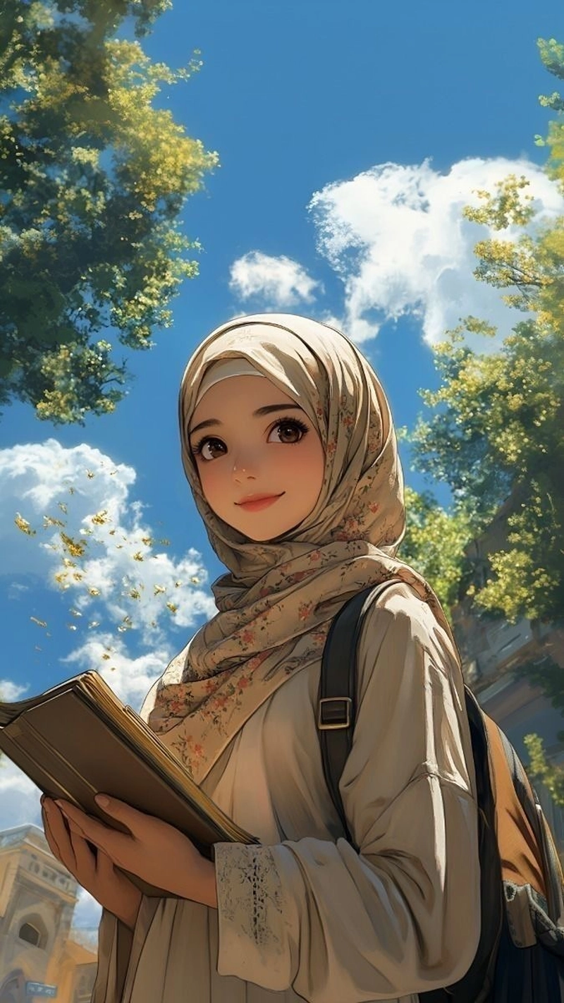 islamic dp girl hijab cartoon for instagram