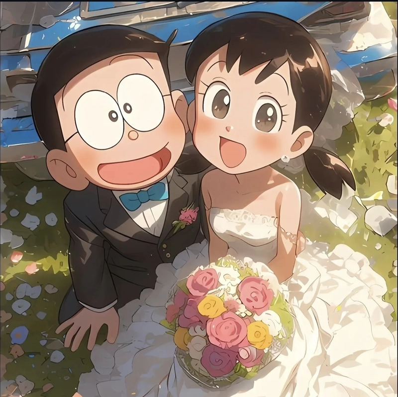 nobita shizuka couple dp half half