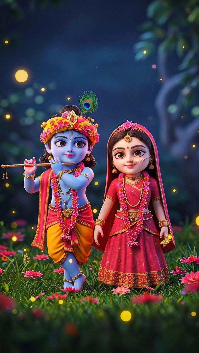 radha krishna cute pics